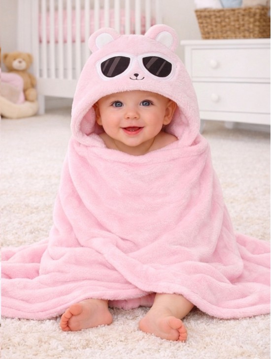 Kids Animal Themed Super Soft Hoodie Towel